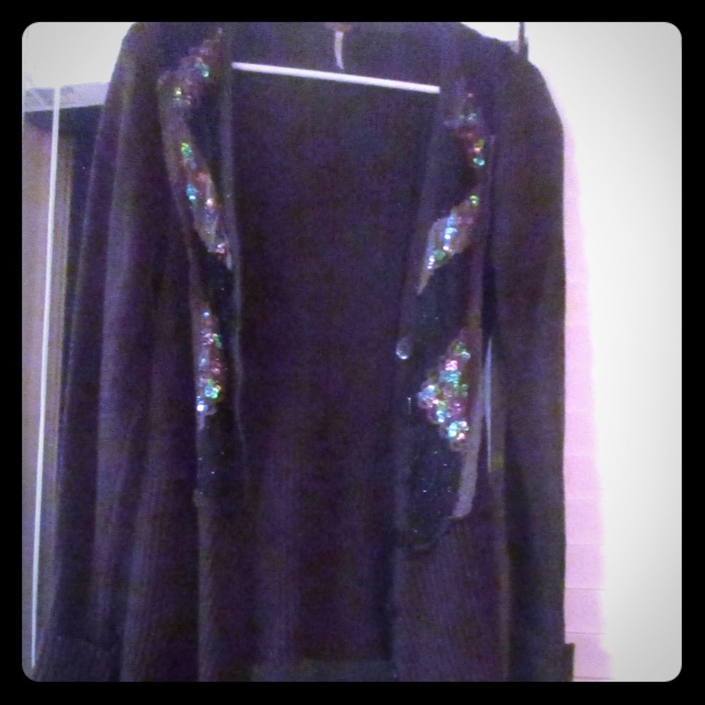 Free People Brown Sequin Sweater