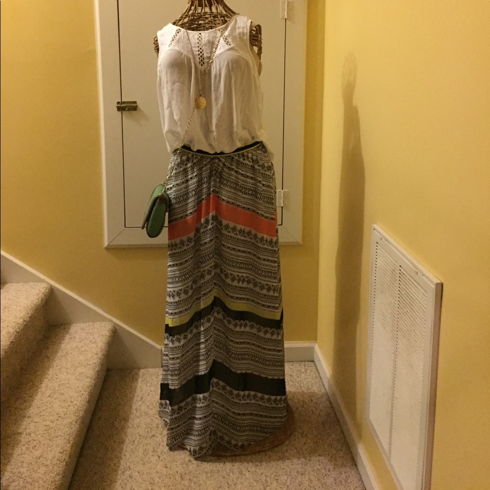Printed Maxi Skirt