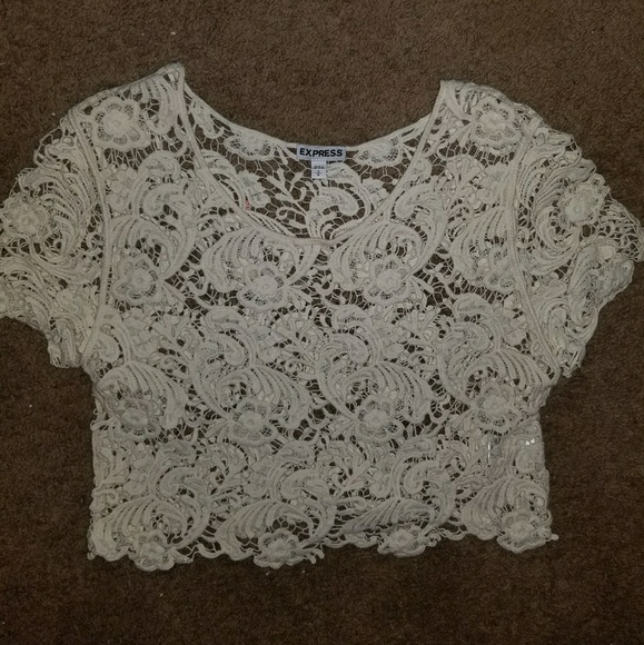 White lace Express top! - Picture 1 of 1