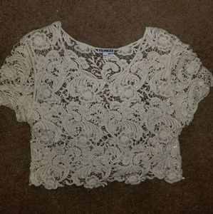 White lace Express top!