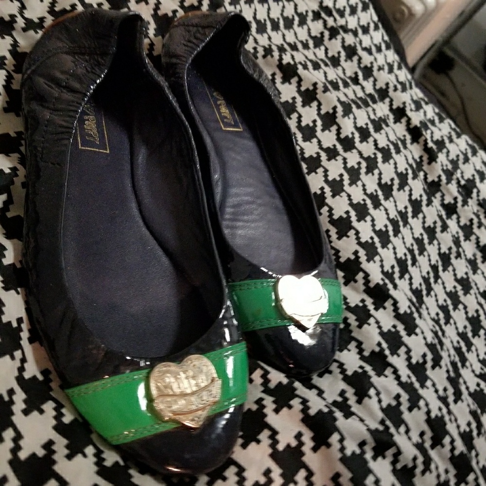 Coach patent leather flats