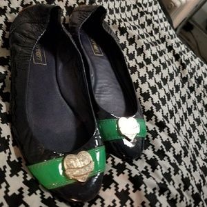 Coach patent leather flats