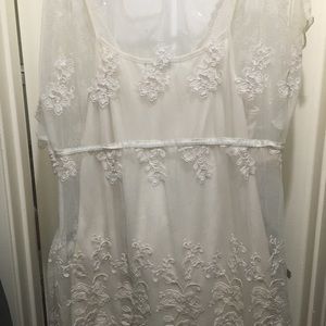 Sheer Lacy Blouse with attached undershirt