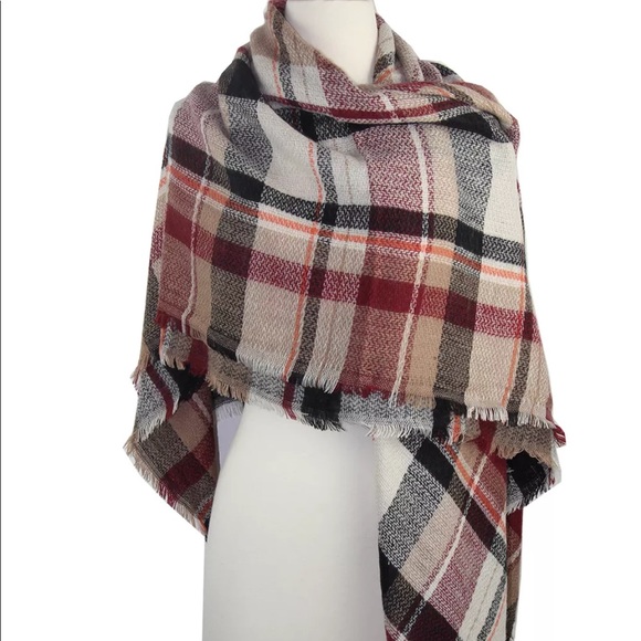 🎁🎁New Plaid Tartan Oversized Blanket Scarf - Picture 4 of 5