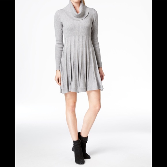 calvin klein turtleneck sweater dress