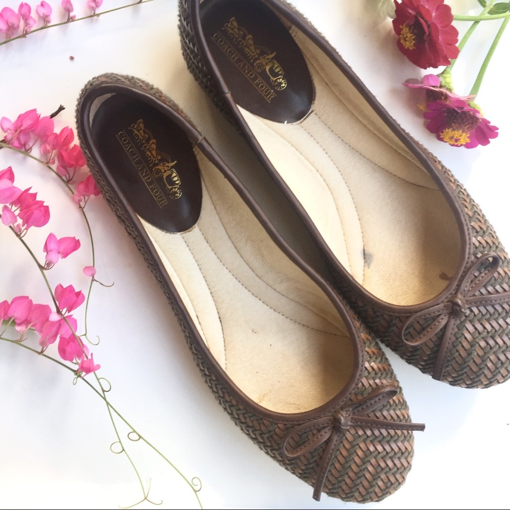 {COACH AND FOUR} Woven Ballet Flats