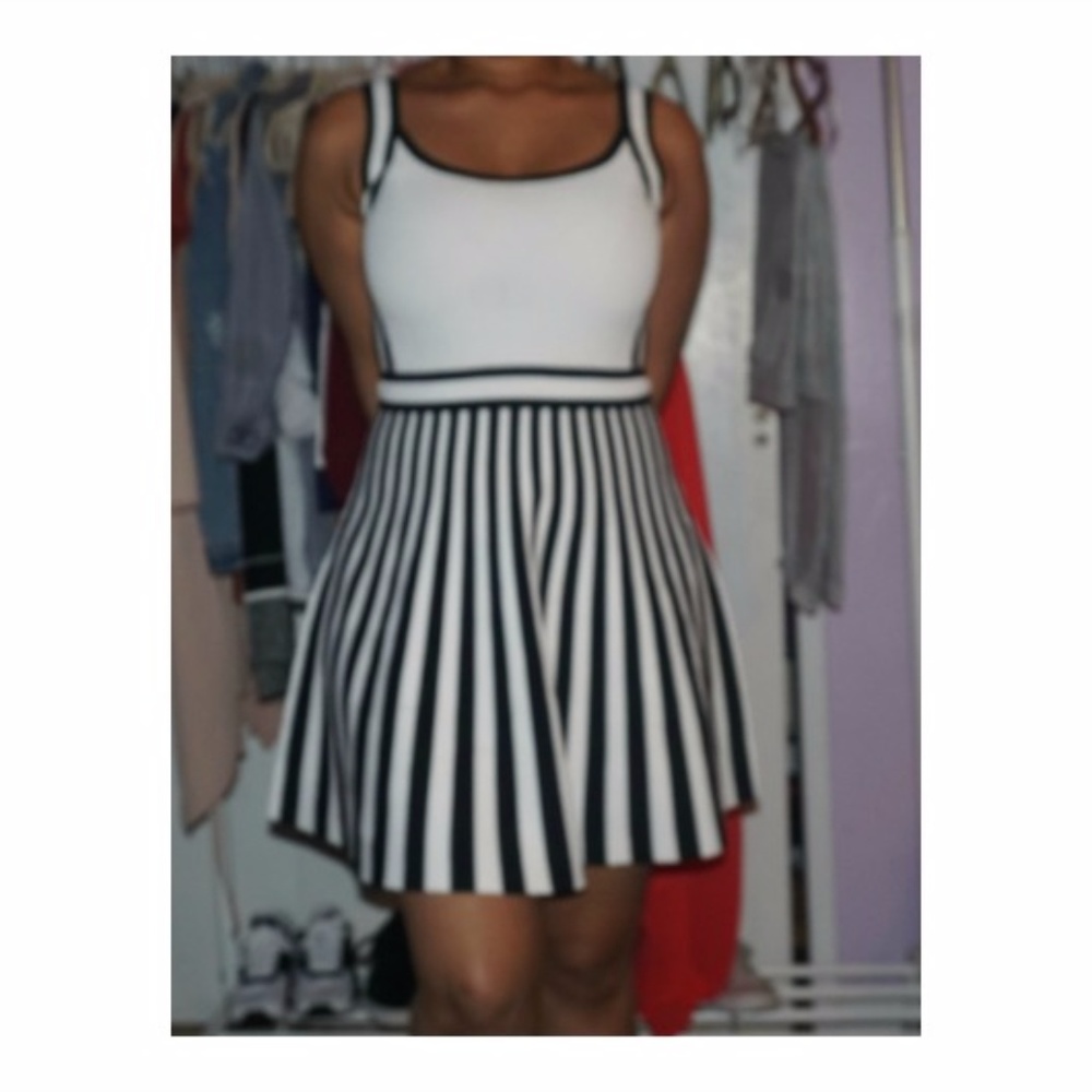 Guess black & white dress