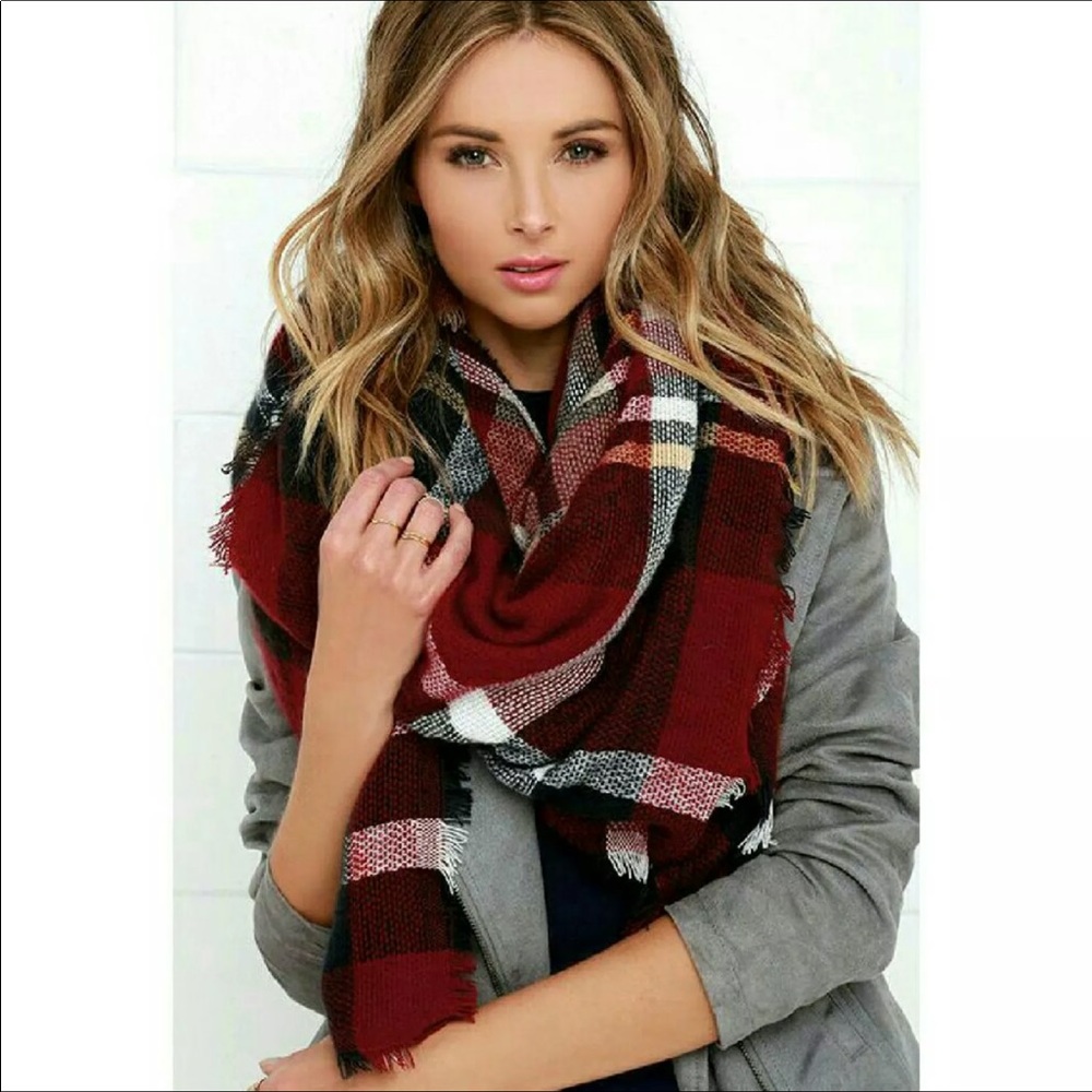 🎁🎁New Plaid Tartan Oversized Blanket Scarf