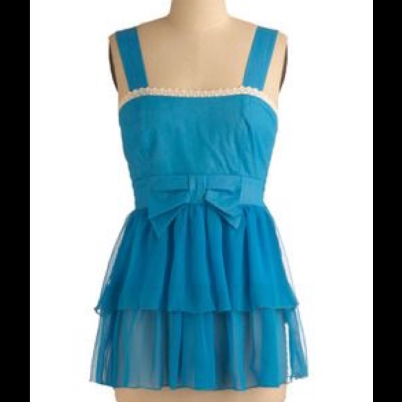 Sweetly Cyan Top - Picture 1 of 4