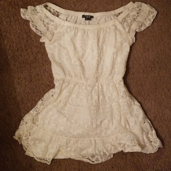 White lace Sequin Hearts dress! - Picture 1 of 1