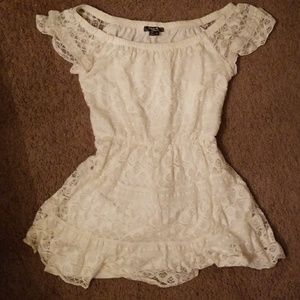 White lace Sequin Hearts dress!