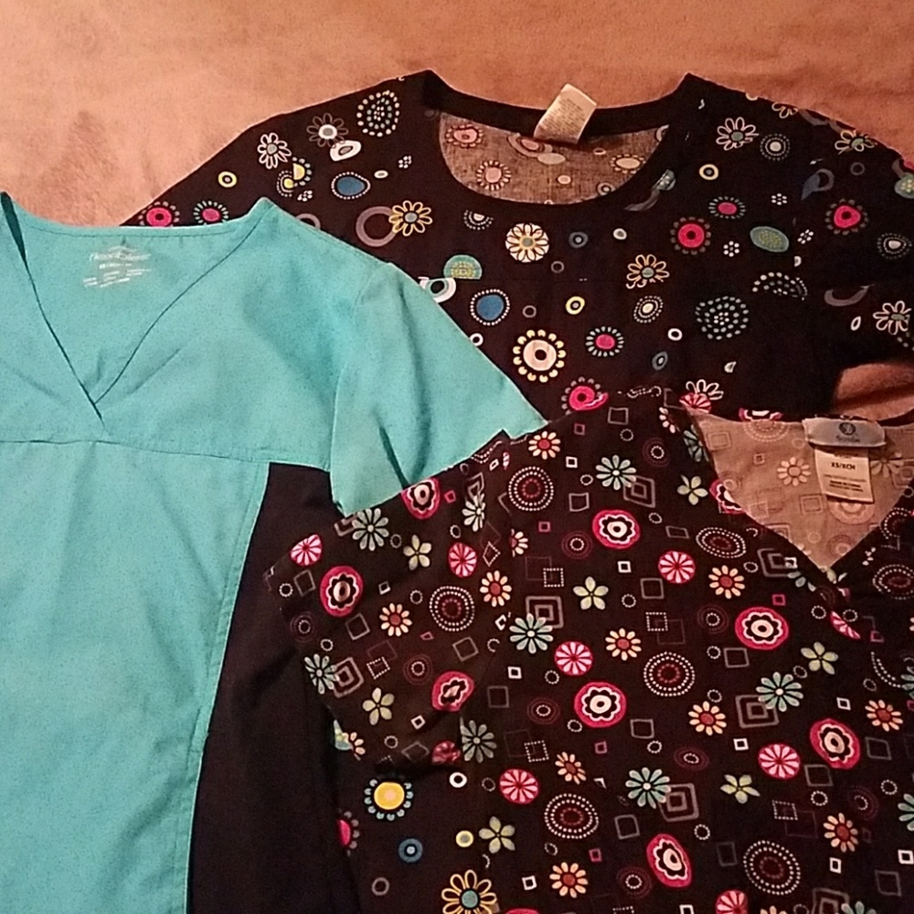 Xs scrub tops