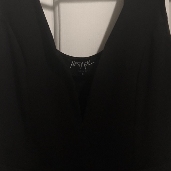 Black Plunging Neckline Dress - Picture 2 of 2