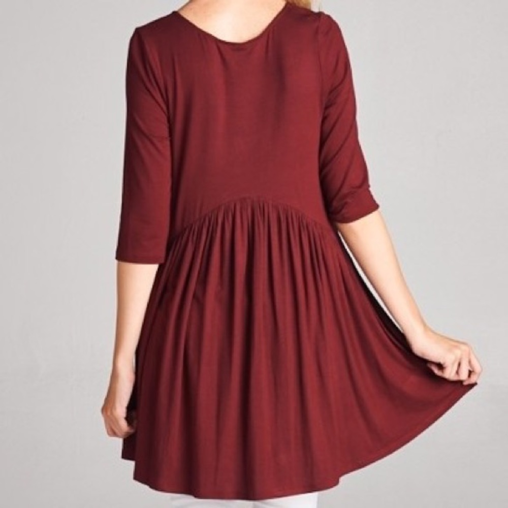 Burgundy Tide Tunic - S, M, L - Picture 4 of 7