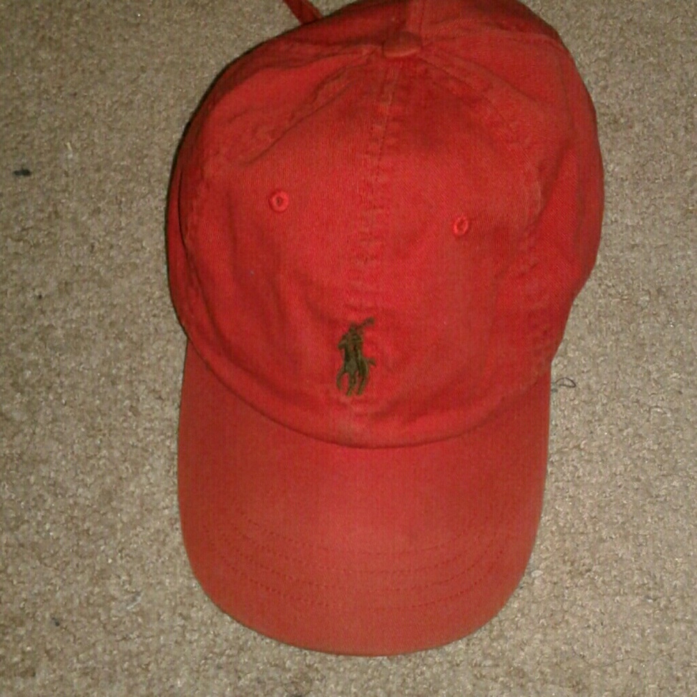 Red polo hat
