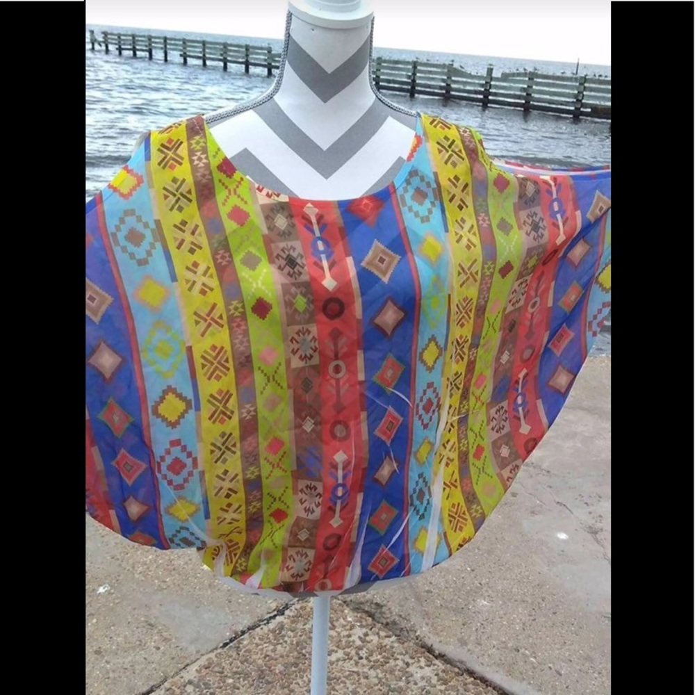 West 36 Size L Sheer Swim Suit Cover UP