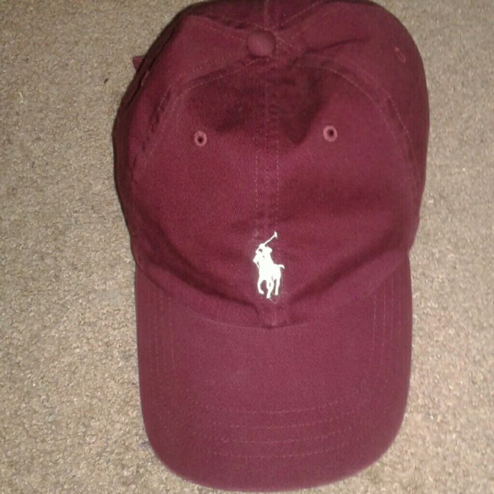 Burgundy polo hat