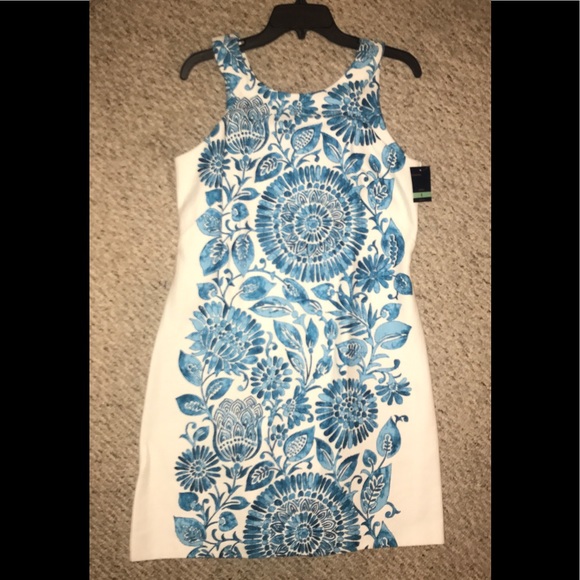 NWT JUST TAYLOR  Floral Sleeveless Sheath Midi Dress - Picture 6 of 8