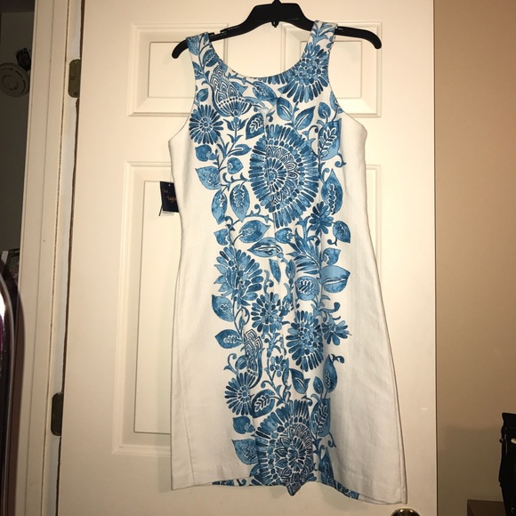 NWT JUST TAYLOR  Floral Sleeveless Sheath Midi Dress - Picture 7 of 8