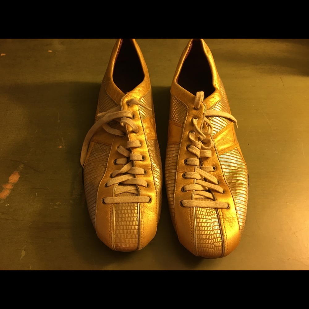 Cole Haan gold sneakers size 10b