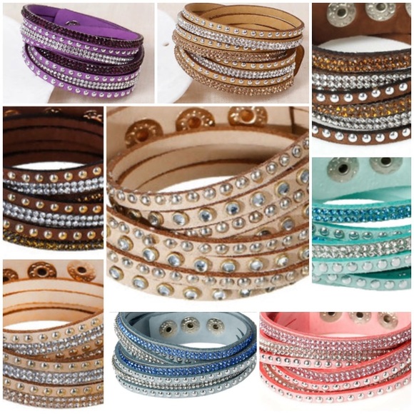 ❗️Gold vegan suede wrap bracelet - Picture 2 of 4