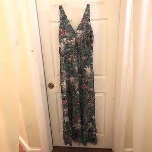 Tropical Print Maxi Dress