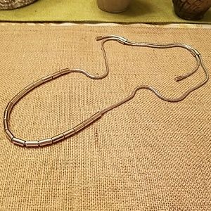 Michael Kors Silvertone Adjustible Necklace EUC