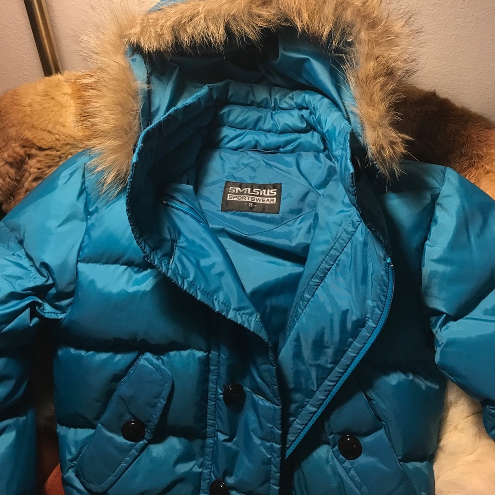 Blue Puffer Jacket - image 2