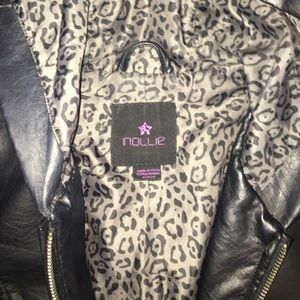 Nollie Jackets & Coats - Zip up faux leather jacket with hoodie Nollie Jackets & Coats - Zip up faux leather jacket with hoodie