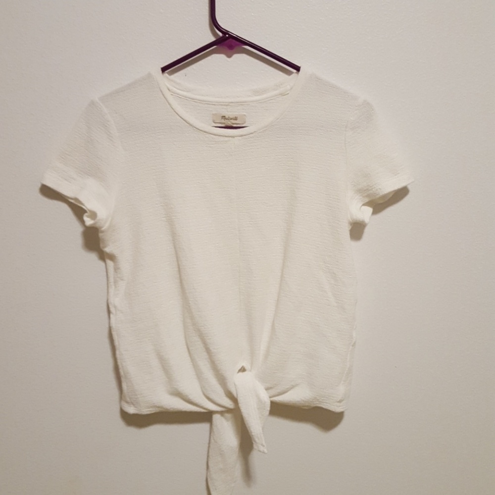 Madewell tie front tee