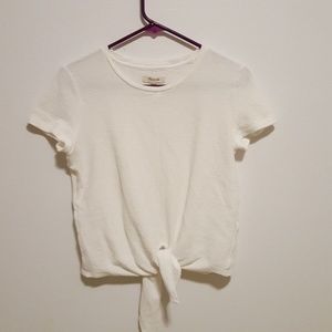 Madewell tie front tee