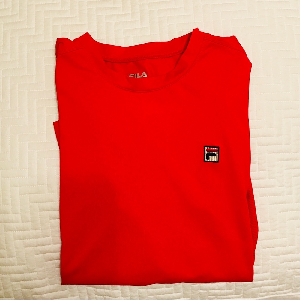 Fila long sleeve athletic top - Red (M)