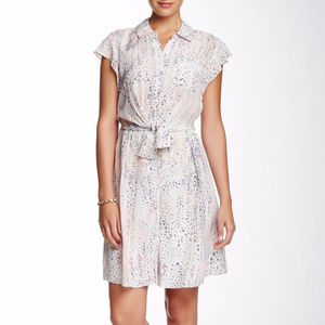 Rebecca Taylor Silk Leopard Print Shirtdress