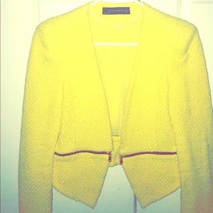 Yellow Zara blazer