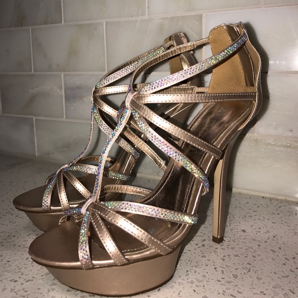 Stiletto Heels in Rose Gold