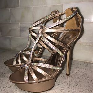 Stiletto Heels in Rose Gold