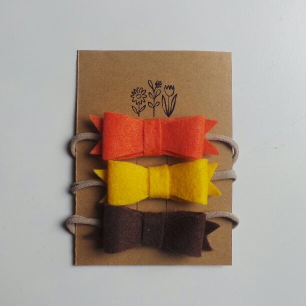 Thanksgiving Bow Headband Set