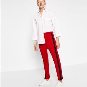 Zara Red Striped Joggers