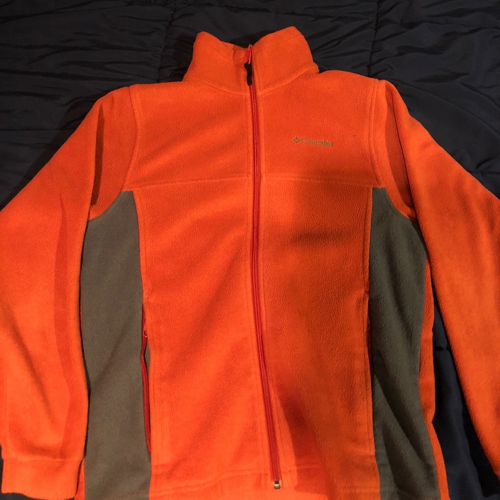 Orange Columbia performance fleece