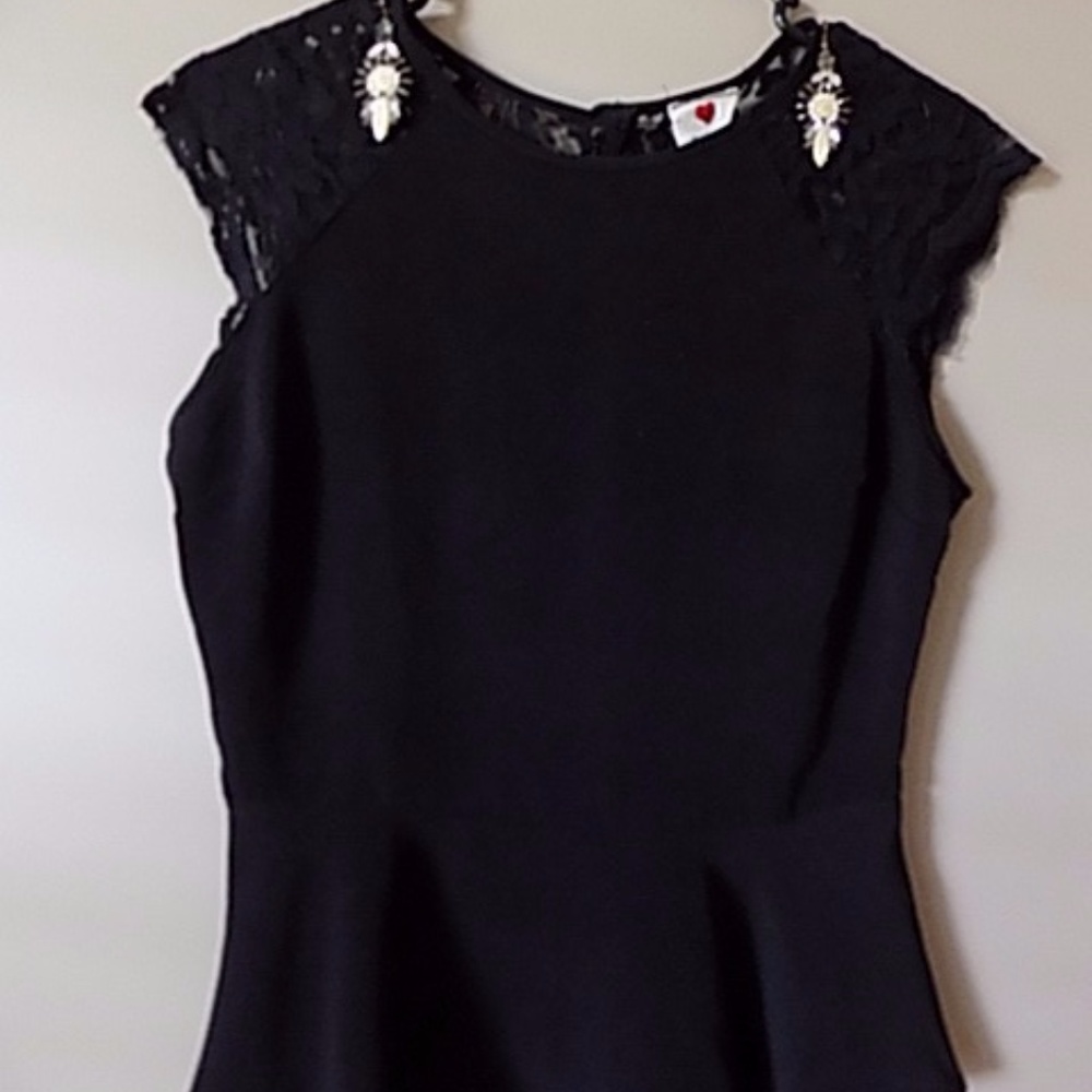 Black Peplum Top
