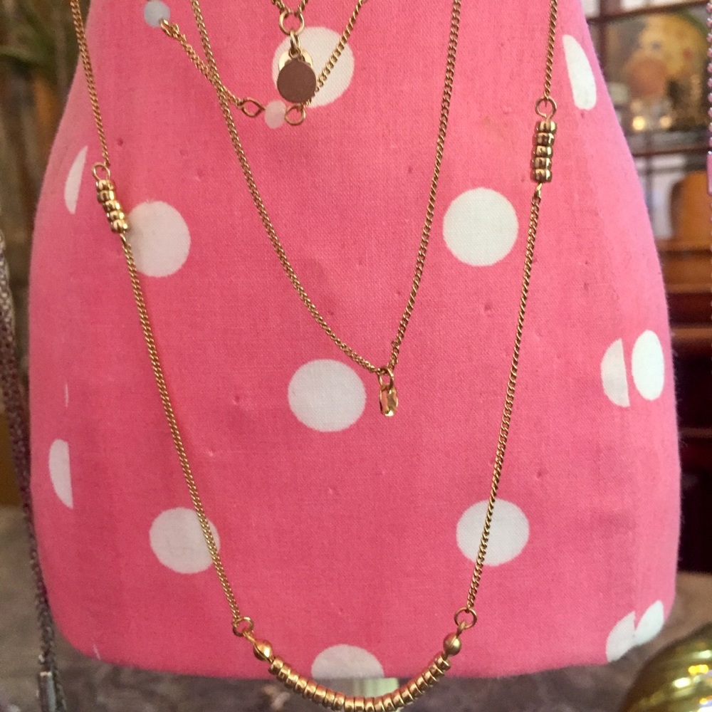 Long boho multi chain delicate necklace - Picture 3 of 4