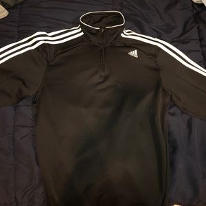 Black 3 Stripe Adidas 3/4 Zip