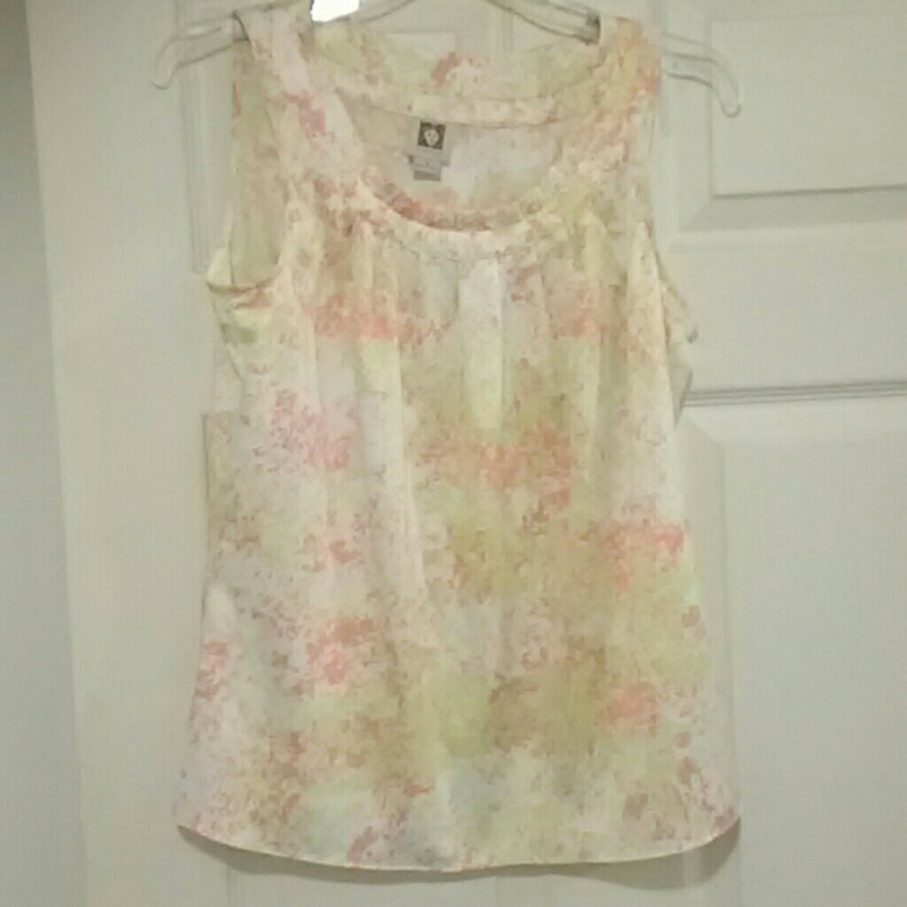 Anne Klein silk floral top