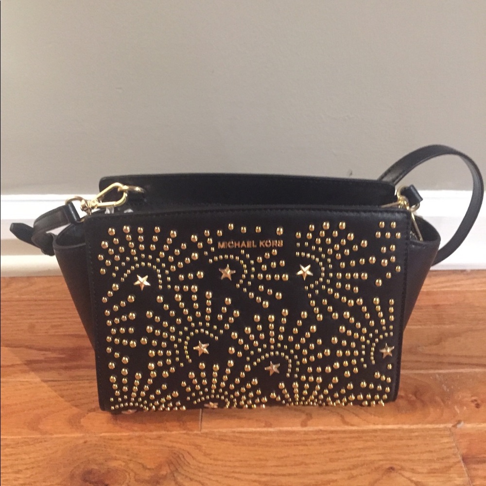 Michael Kors MD Bag Shooting Star Stud Blk Bag