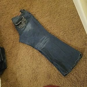 Women's plus size medium wash bootcut jeans