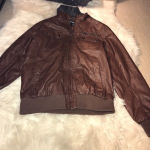 men’s steve madden leather jacket