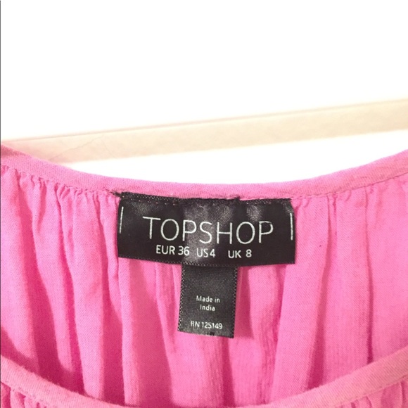 Top-shop pink tunic w side pocket. - Picture 3 of 4