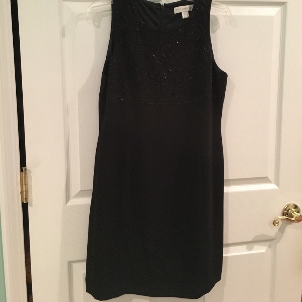 Little Black Cocktail Dress Beaded Bodice