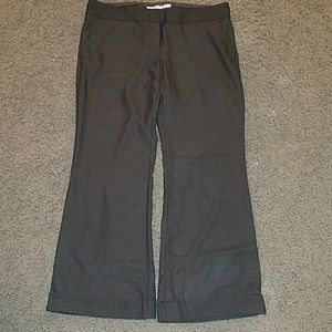 Plus Size Brown Tweed Twill Dress Pants/Trousers