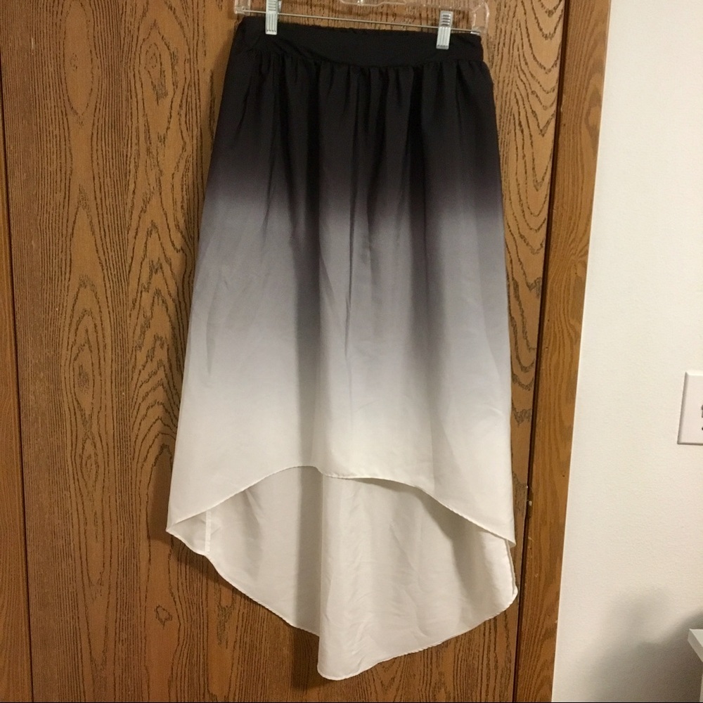 High-low hombre skirt